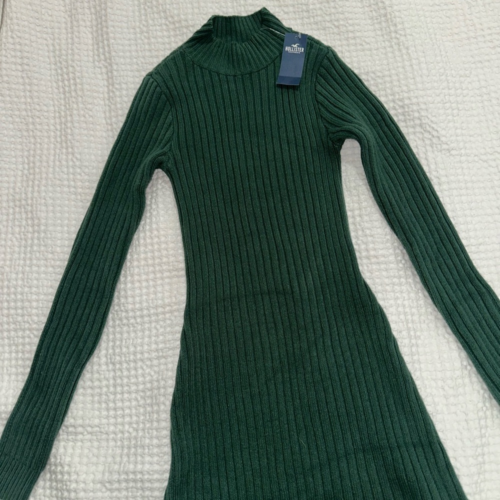 Hollister Green Ribbed Dress
